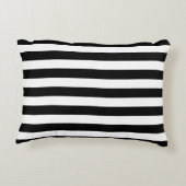 白黒のストライプ アクセントクッション (裏面)