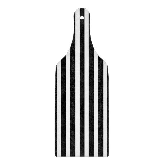 白黒のストライプ カッティングボード (正面)