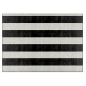 白黒のストライプ カッティングボード (正面)
