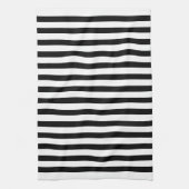 白黒のストライプ キッチンタオル (縦)