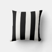 白黒のストライプ クッション (裏面)