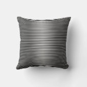 白黒のストライプ クッション (裏面)
