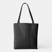 白黒のストライプ トートバッグ (裏面)
