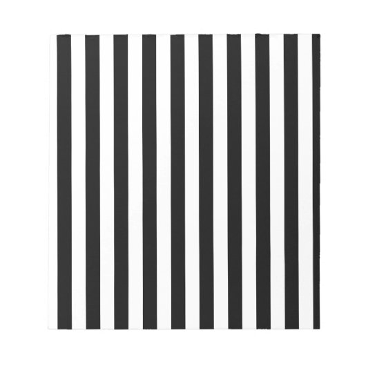 白黒のストライプ ノートパッド (正面)