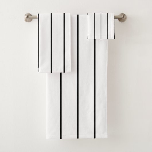 白黒のストライプ バスタオルセット (インサイチュ)