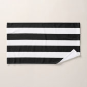白黒のストライプ バスタオルセット (ハンドタオル)