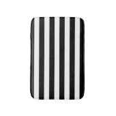 白黒のストライプ バスマット (正面縦)