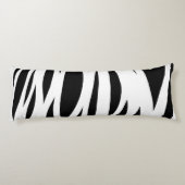 白黒のストライプ ボディピロー (裏面)