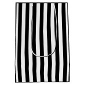 白黒のストライプ ミディアムペーパーバッグ (裏面)