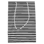 白黒のストライプ ミディアムペーパーバッグ (正面)