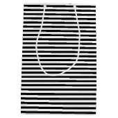 白黒のストライプ ミディアムペーパーバッグ (裏面)