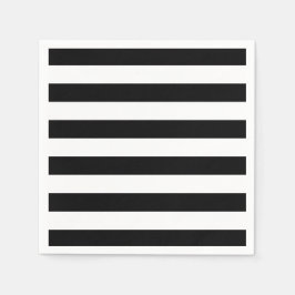 白黒のストライプ。モダンハローウィンパーティ スタンダードカクテルナプキン