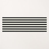 白黒のストライプ ヨガマット (正面(横))