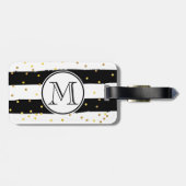 白黒のストライプ ラゲッジタグ (裏面横)