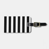 白黒のストライプ ラゲッジタグ (正面横)
