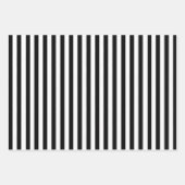 白黒のストライプ ラッピングペーパーシート (正面3)