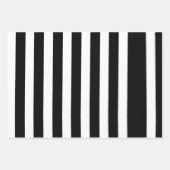 白黒のストライプ ラッピングペーパーシート (正面)