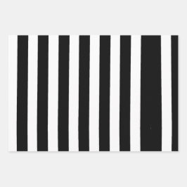 白黒のストライプ ラッピングペーパーシート