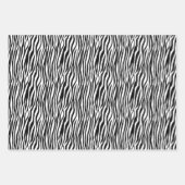 白黒のストライプ ラッピングペーパーシート (正面3)