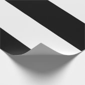 白黒のストライプ ラッピングペーパー (角)