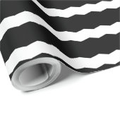 白黒のストライプ ラッピングペーパー (ロールコーナー)