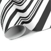 白黒のストライプ ラッピングペーパー (ロールコーナー)