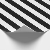 白黒のストライプ ラッピングペーパー (角)