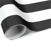 白黒のストライプ ラッピングペーパー (ロールコーナー)