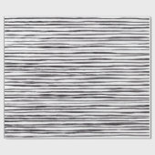 白黒のストライプ ラッピングペーパー (フラット)