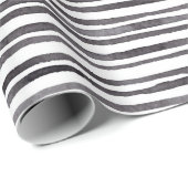 白黒のストライプ ラッピングペーパー (ロールコーナー)