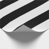 白黒のストライプ ラッピングペーパー (角)