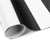 白黒のストライプ ラッピングペーパー (ロールコーナー)
