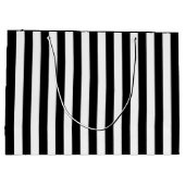 白黒のストライプ ラージペーパーバッグ (裏面)