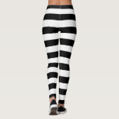白黒のストライプ レギンス (裏面)