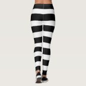 白黒のストライプ レギンス (裏面)