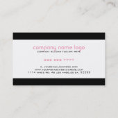 白黒のストライプ 名刺 (裏面)