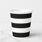 白黒のストライプ 紙コップ (裏面)