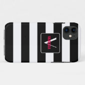 白黒のストライプ – 自分でカスタマイズ Case-Mate iPhoneケース (裏面(横))