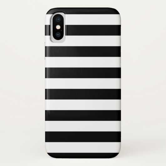 白黒のストライプ Case-Mate iPhoneケース (裏面)
