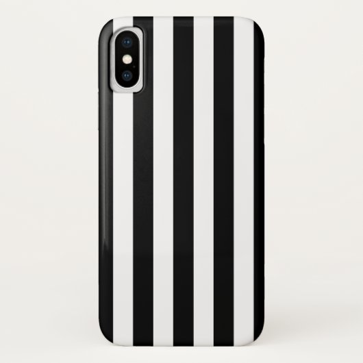 白黒のストライプ Case-Mate iPhoneケース (裏面)