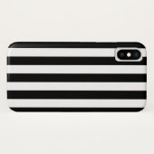 白黒のストライプ Case-Mate iPhoneケース (裏面(横))