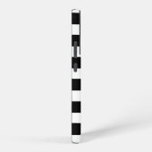 白黒のストライプ SAMSUNG GALAXYケース (右側面)