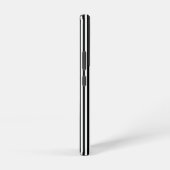 白黒のストライプ SAMSUNG GALAXYケース (右側面)
