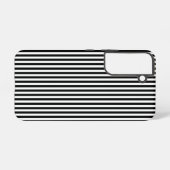 白黒のストライプ SAMSUNG GALAXYケース (裏面横)
