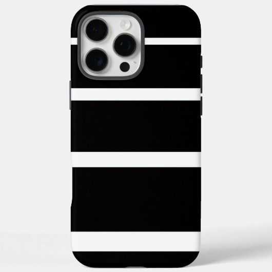 白黒のストライプiPhoneケース Case-Mate iPhoneケース (裏面)