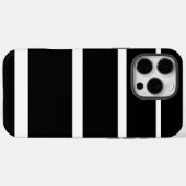 白黒のストライプiPhoneケース Case-Mate iPhoneケース (裏面 (横))