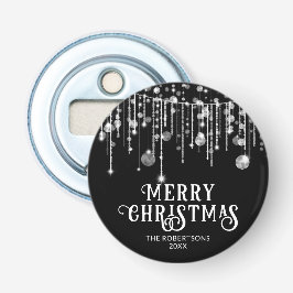 白黒のストリングライト クリスマスパーティー 栓抜き