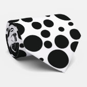 白黒のスポットパターン ネクタイ (ロール)