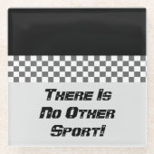 白黒のスポーツのスタイル ガラスコースター (正面)