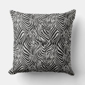 白黒のゼブラ印刷 クッション (正面)